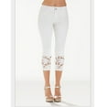 thumbnail image 2 of Women's Cropped Pants Petite Skinny Jeans Stretchy High Rise Tummy Control Trendy Jeggings Denim Pants White 3XL, 2 of 6