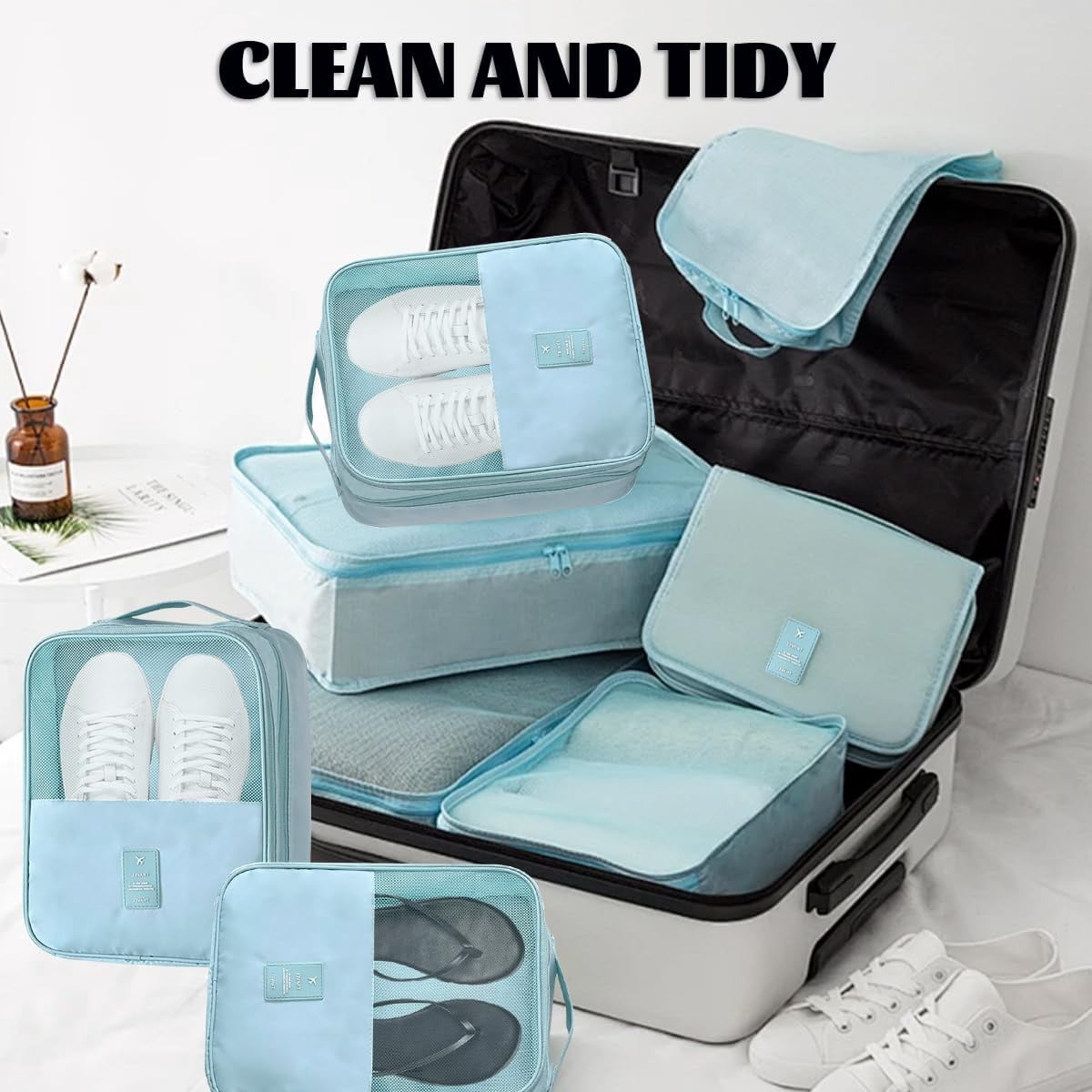 6 PCS Travel Shoe Bag Travel Waterproof Shoe Bag Portable Shoes Bags for Three Pairs of Shoes for Daily Travels, Suitcase (Multiple Colors)
