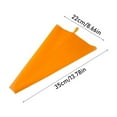 thumbnail image 2 of Reusable Icing Bags 1-Pack Silicone Piping Bags, Large Pastry Bags Cake Decorating Icing Piping Bags, Baking Dessert Piping Bag, Orange, 2 of 6