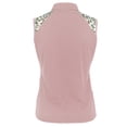 thumbnail image 2 of Monterey Club Women's Fun Leopard Contrast Sleeveless Golf Polo Shirt #2425, 2 of 3