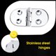 thumbnail image 2 of Bisagra de la puerta Espejo de acero inoxidable Espejo pulido Correa de piso Bisagras Cubiertas de motor reemplazables Accesorios de hardware Piezas Ventana Vogacara TO001141-00, 2 of 6