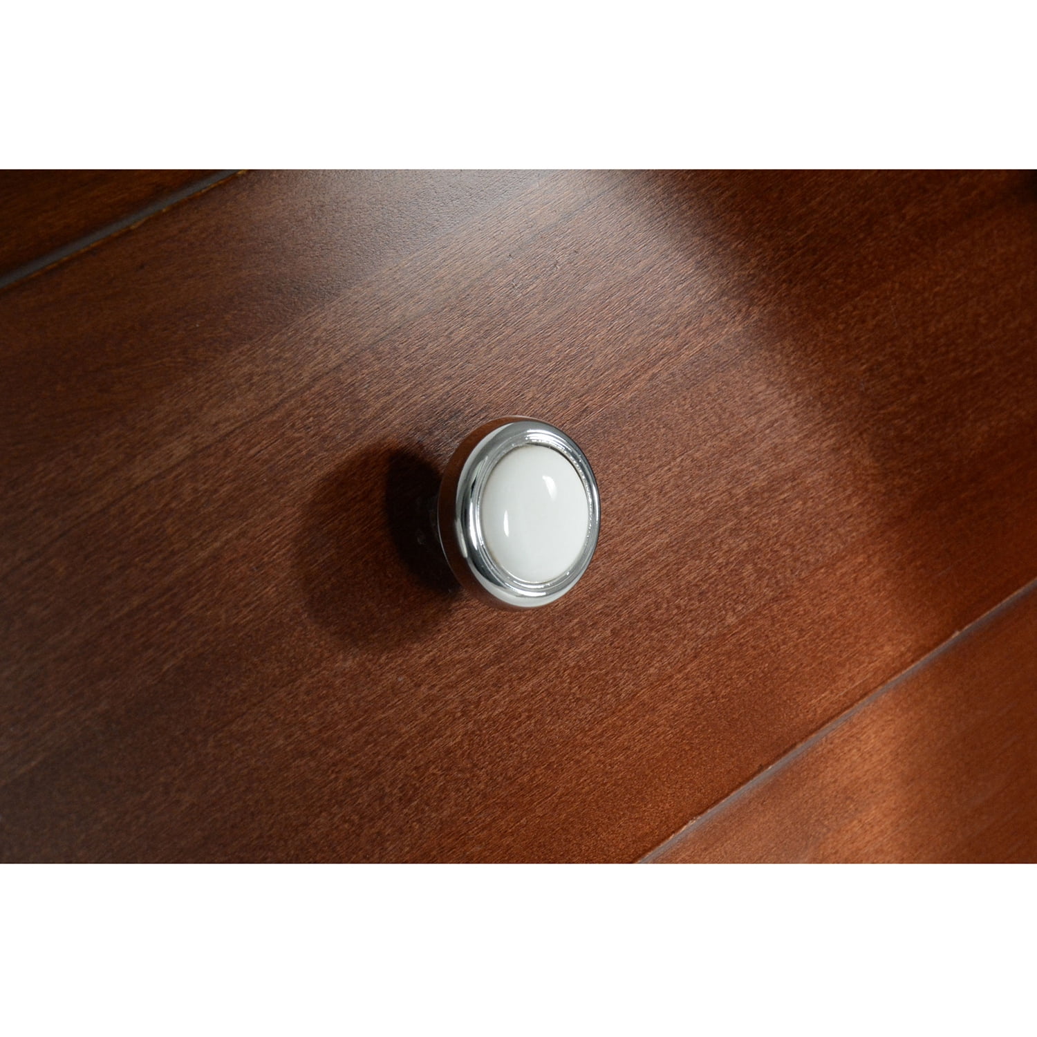 Style Selections Z835-31-PC/CW 1-1/8" Cabinet Knob, White Porcelain/Chrome - 10 Pack