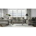 thumbnail image 2 of Roundhill  Leinster Nailhead Sofa, Loveseat, and Chair 3-piece Set, Faux Leather, Stone Gray, 2 of 9
