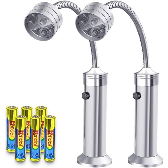 Barbecue Grill Light Grilling Accessories for Outdoor, BBQ  LED Lights Flexible Gooseneck Weather Resistant, Men Dad Gifts  Included 2 Pack ()