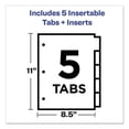 thumbnail image 5 of Insertable Big Tab Plastic Dividers, 5-Tab, 11 X 8.5, Clear, 1 Set | Bundle of 2 Sets, 5 of 5
