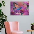 thumbnail image 3 of Fenyluxe Butterfly Flower Wall Decor Modern Canvas Prints Room Home Art Ready To Hang 16x12in, 3 of 6