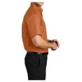 thumbnail image 3 of Mens Short Sleeve Easy Care Cotton/Polyester Shirt Texas Orange/ Light Stone X-Large, 3 of 6
