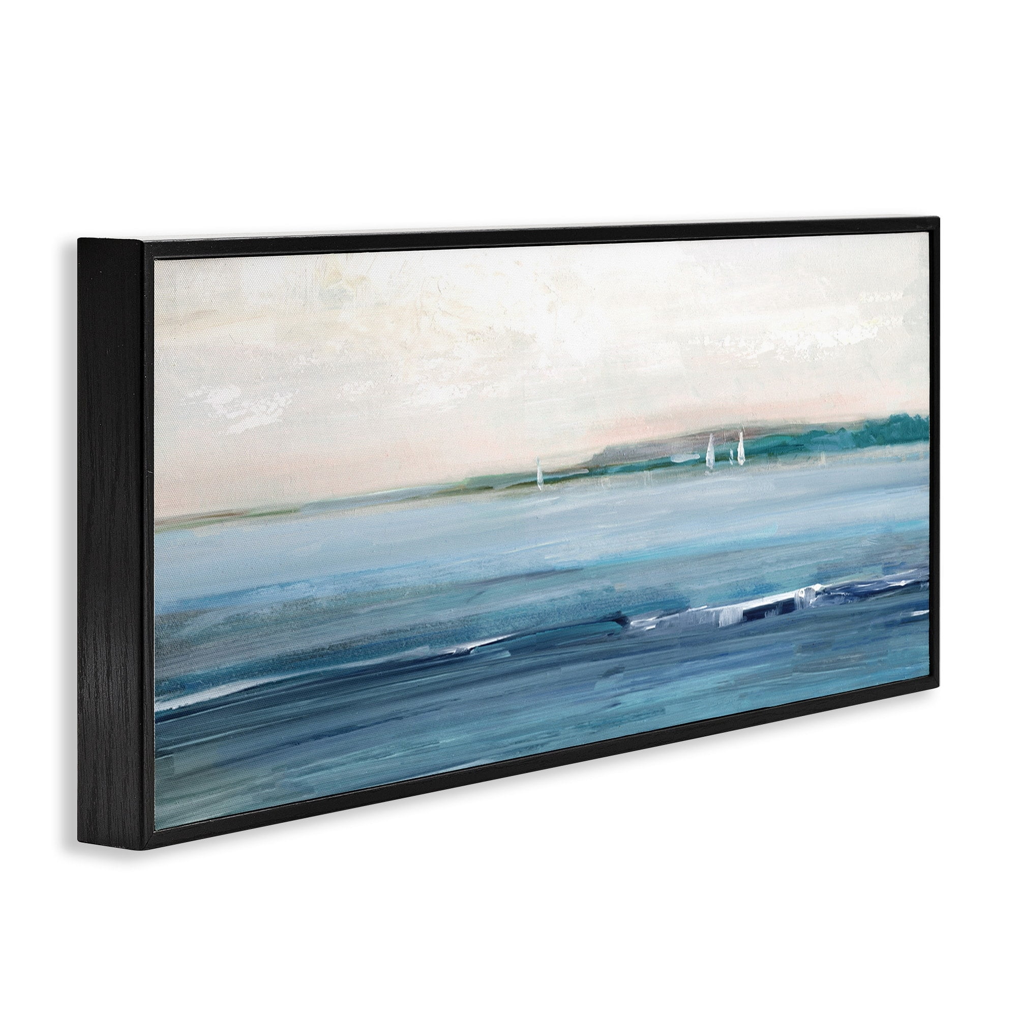 Stupell Indtries Morning Sky Abstract Nautical Ocean Landscape Distant Boats,30 x 13,Design by ​Sally Swatland