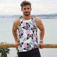 thumbnail image 6 of Fotbe Bright Butterflies1 Pattern Men's Quick Dry Workout Tank Top Gym Muscle Tee Fitness Bodybuilding Sleeveless T Shirt Breathable Workout Shirt-, 6 of 9
