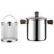 thumbnail image 4 of Olla para freír profunda con doble asa, mini freidora de aceite profunda, olla para sopa, utensilios de cocina de acero inoxidable, olla para freír L, 4 of 8