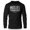 Silver on Black, variant on GYMISH Midlife Crunches Lightweight Long Sleeve Hooded T-Shirt for Men – Funny Gym Hoodie, Khaki, Small