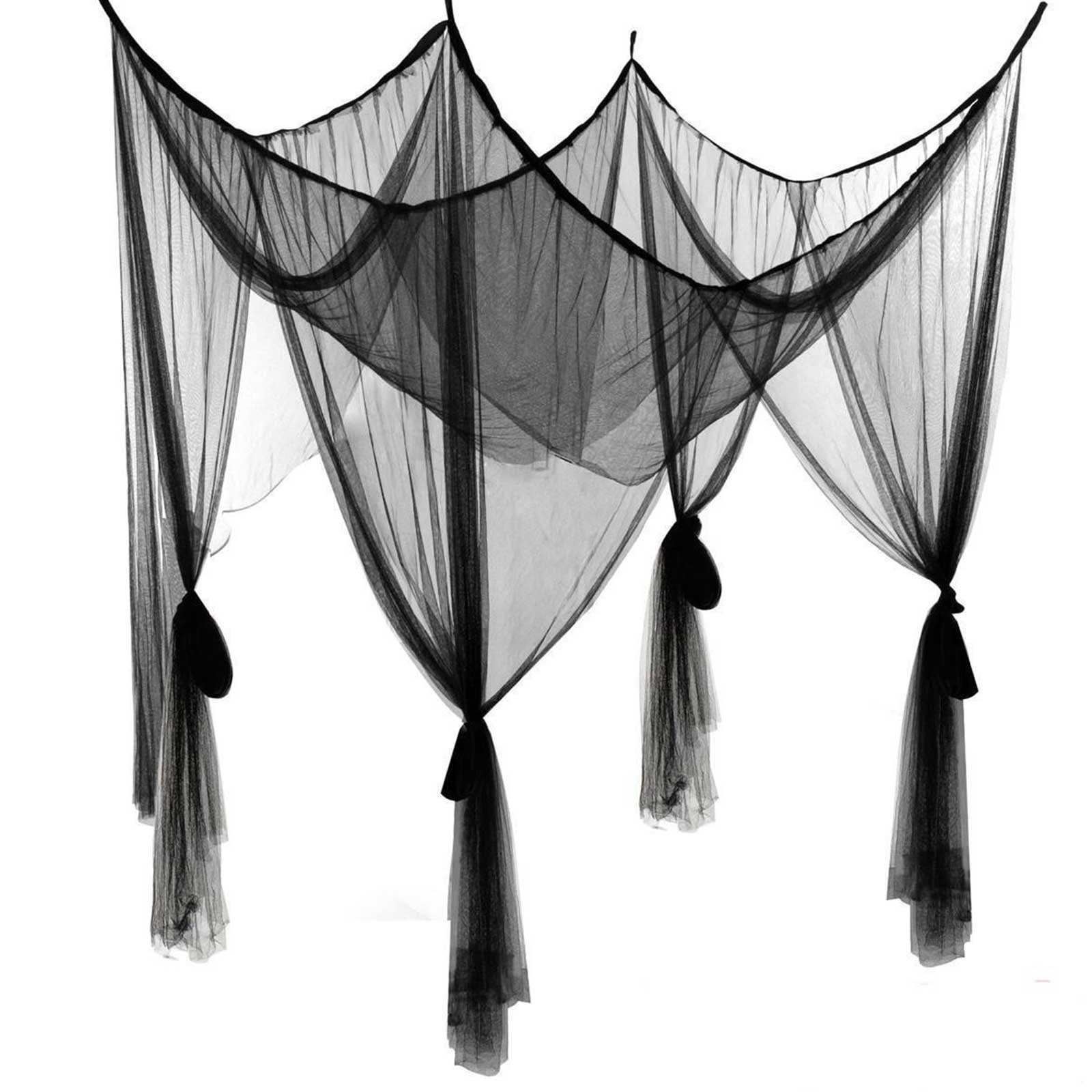 4 Corners Post Canopy Bed Curtains Canopy - Bed Canopy for Queen Size Bed, Princess Canopy for Girls Bed, Canopy Bed Drapes Adults, uxurious Mosquito Net Bedroom Decor, Bed Drape Elegant Mosquito Net