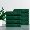 thumbnail image 2 of Ample Decor Hand Towels 100% Cotton for Bathroom 18X28inch -8pcs Green, 2 of 6