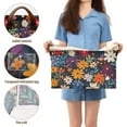 thumbnail image 5 of Yayeee Foldable Storage Basket for Shelves with Handles Waterproof Cloth Bins, Bright Colorful Flowers Pattern, 5 of 7