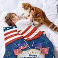 thumbnail image 3 of Veterans Day 50”x40” Blanket Veteran Soft Comfortable Plush Upholstery Home Sofa Bed Multi Size., 3 of 5