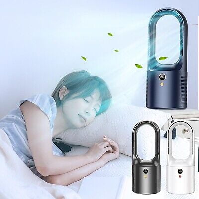 

AYZM Fan 13 Inch Small Portable Bladeless Fan 6 Speed Blow Cold Air
