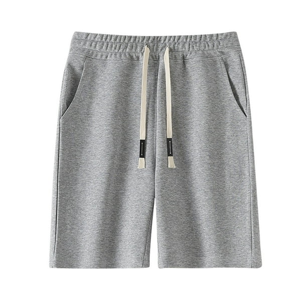 pstuiky Pantalones cortos de entrenamiento para hombre, Pantalones cortos de verano para hombre, informales y cómodos, con bolsillo y cintura elástica y cordón ajustable. Pantalones cortos cargo