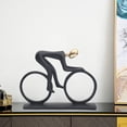 thumbnail image 4 of Escultura de figura deportiva de resina, estatua de mesa, decoración, regalos de cumpleaños, adornos Jinete, 4 of 8
