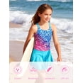 thumbnail image 5 of Lanbubble Girls Tankini Swimsuit Two Piece Bathing Suits Summer Beach Swimwear with Skirt Shorts Gradient Sequins 7-12Y, 5 of 11