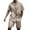 Khaki, variant on Short Sets for Men Lightweight Short Sleeve Button Notch Collar Shirt and Shorts 2 Piece Matching Set Summer Outfits