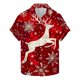 thumbnail image 1 of Camisas de Manga Larga para Hombres, Botón de Impresión Blusa de Cuello, Camisa de Poliéster de Moda Casual, 1 of 5