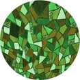 thumbnail image 1 of Ahgly Company Indoor Square Patterned Dark Forest Green Area Rugs, 3' Square, 1 of 6