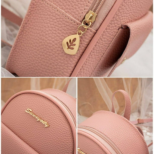 Women Girls Shoulder Bag PU shopping hand bag Women Small Backpack Travel Shopping School Shoulder Bag Handbag Purse
