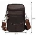 thumbnail image 3 of Bolsa multifuncional para hombre con cinturón, cruzado de piel de vaca para el trabajo (café) Likrtyny Para Estrenar, 3 of 6
