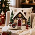 thumbnail image 4 of Christmas Pillow Covers, Decorative Cushion Case with Hidden Zipper, Soft Fabric for Sofa Couch Bed Home Decor, 4 of 7