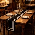thumbnail image 6 of Yomiee Checkered Line Table Runner 12 x 72 Inch Gingham Table Runner for Birthday Parties Wedding Decorations Shower Racing Party Decorations, 6 of 6