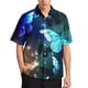 thumbnail image 3 of Camisas de verano para hombre, blusas con estampado de mariposas en 3D, camisas informales de manga corta de gran tamaño para playa, camisas holgadas con botones para hombre, 3 of 5