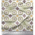 thumbnail image 1 of Soimoi Satin Silk Fabric Floral Mandala Print Fabric by Yard 42 Inch Wide, 1 of 3