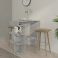 thumbnail image 1 of vidaXL Bar Table with Storage Rack Concrete Grey 100x50x101.5cm Engineered Wood, 1 of 4