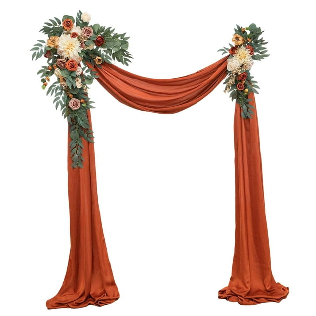simhoa Wedding Arch Flowers Kit Floral Swag for Wedding Backdrop Decor Red