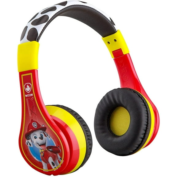ekids Paw Patrol Bluetooth Headphones for Kids, Wireless Headphones with Microphone