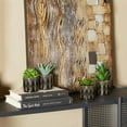 thumbnail image 2 of DecMode 4" Artificial Succulent Plant in Realistic Leaves and Patterned Pot (4 Count), 2 of 10