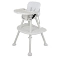 thumbnail image 1 of Silla Periquera de Bebe para Comer 2 en 1 Convertible en Silla y Mesa de Estructura Firme con Broches de Seguridad y Patas Antideslizantes Marfil, 1 of 4