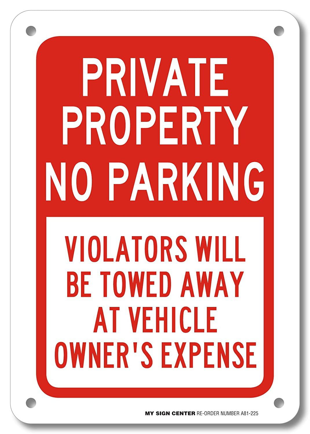 Private Property No Trespassing Signs 4 Pack 10 X 7 40 Mil Non-Rust Aluminum 