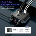 thumbnail image 3 of fastboy ABS Intelligent Chip Recognizes Phone Charging Car Splitter Adapter Cigarette Lighter Adapter 1Set, 3 of 6