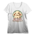 thumbnail image 4 of Fluff Bunny Women's Vivid White Crew Neck Short Sleeve Crop Tee-Medium, 4 of 7