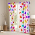 thumbnail image 3 of Feelyou Colorful Heart Curtains (2, 52x84), Kid Stripes Geometric Kawaii, 3 of 6