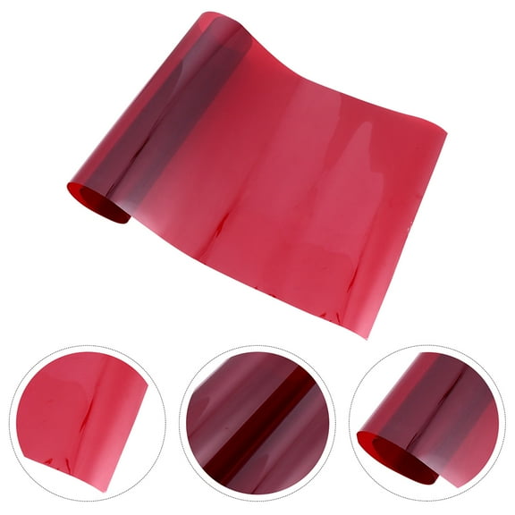 UPOUART Color Film Sheet Red Pet 1Set 78.7x11.8x0.04In