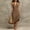 *Brown, variant on ClodeEU Women's Halter V Neck Asymmetrical Ruffle Hem Midi Dress,Casual Summer Vacation Dress Army Green,Women's Plus L