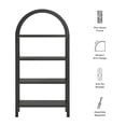 thumbnail image 2 of Vexley 60 Inch Wide Arched Bookshelf in Black, 2 of 9