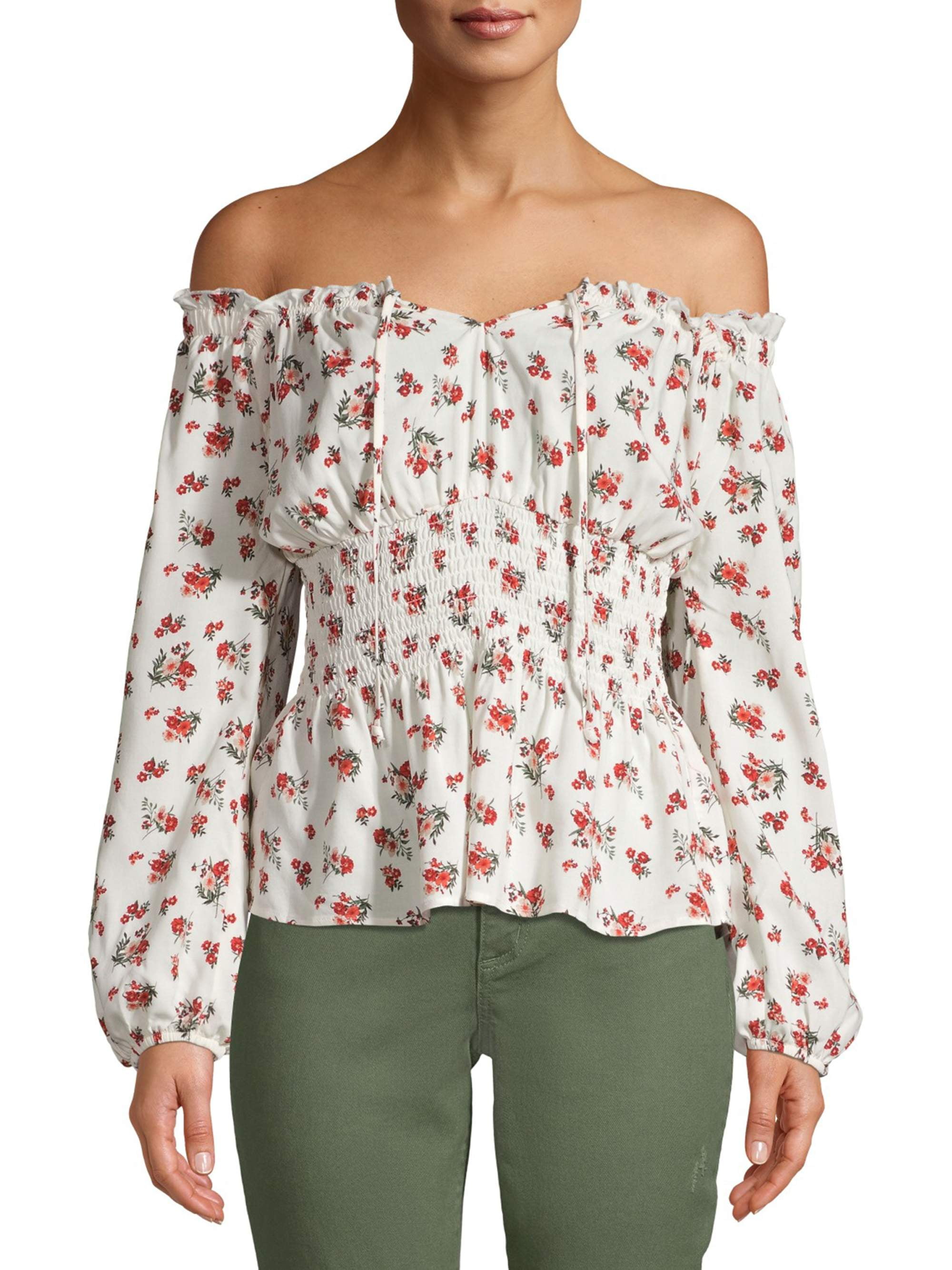 smocked peasant tops