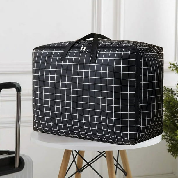 Organizador de ropa, bolsa extragrande, impermeable, plegable, con asas y cremalleras resistentes, ideal para ropa de cama, edredones, mantas y ropa.