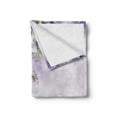 thumbnail image 2 of Floral Soft Flannel Fleece Blanket, Composition of Blossoming Flowers with Green Spring Leaves Romantic Nature, Cozy Plush for Indoor and Outdoor Use, 50" x 70", Lilac Purple Green, by Ambesonne, 2 of 6