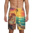 thumbnail image 1 of Fotbe Island Beach Guinea Pig Pantalones Cortos de Pijama para Hombre, Ropa de Dormir, Pantalones de Pijama Cortos para Hombre-Small, 1 of 6