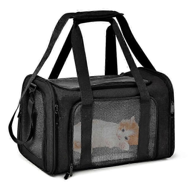Dog Carrier Bag Soft Side Backpack Cat Pet Carriers Dog Travel Bags Small Dogs Cats Outgoing Foldable Breathable Cat Backpack Cat Cage