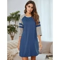 thumbnail image 2 of Nightgowns for Women: Syphoria Loose Casual Womens Nightgown Half Sleeve Crew Neck Loungewear, 2 of 4